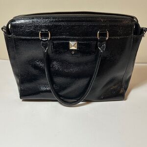 Kate Spade Glossy Black Satchel